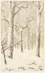 Ohne Titel (Bäume im Schnee)