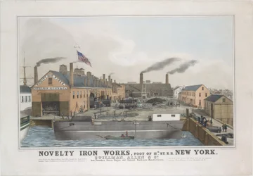 Novelty Iron Works, Fuß der 12th St. E.R. New York. Stillman, Allen & Co., Eisen Gießer..., 1841-44