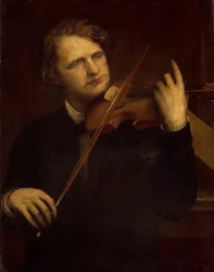 Eine Lampe-Studie: Herr Joachim, 1868