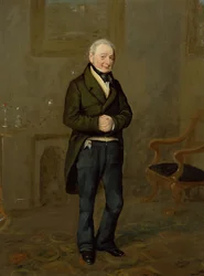 Porträt eines Haushaltsverwalters von Bramham Park, Yorkshire, identifiziert als John Pollock (1769-1837), ca. 1822
