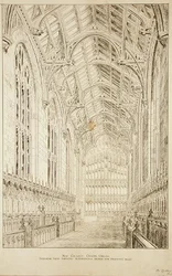 New College Chapel: Innenansicht mit alternativem Design für das vorgeschlagene Dach