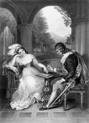 Illustration aus dem Werk von George Gordon Byron (1788-1824), Gravur, aus den gesammelten Werken von Lord Byron