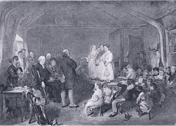 Katechese in einem Klassenzimmer, aus The Magazine of Art 1893, Cassell and Company, 1893