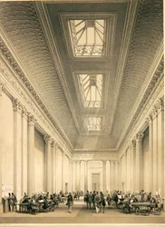 Innenansicht der Handelskammer, Threadneedle Street, London, ca. 1850