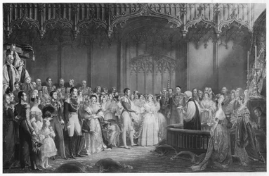 Die Hochzeit von Königin Victoria und Prinz Albert, ca. 1840, 1911