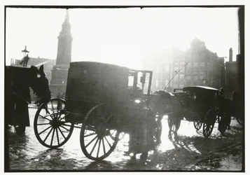 Kutschen auf dem Dam in Amsterdam