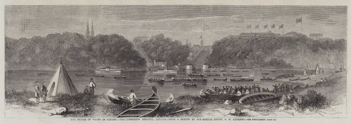 Der Prinz von Wales in Kanada, das Holzfällerrennen, Ottawa