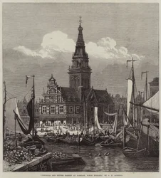 Rathaus und Buttermarkt in Alkmaar, Nordholland