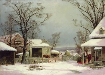 Bauernhof im Winter, 1862