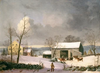 Winter auf dem Land, um 1858