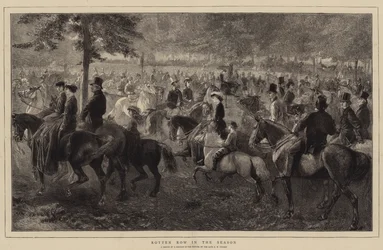 Rotten Row in der Saison (Stich)