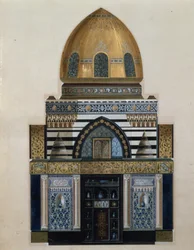 Entwurf für die Arabische Halle im Leighton House, London, 1880