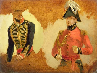 Studien der Uniform der Königlichen Pferdeartillerie und eines Adjutanten des Oberbefehlshabers: eine Studie für 