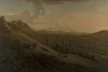 Box Hill, Surrey, mit Dorking in der Ferne