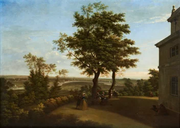 Westcombe House, Blick von der Terrasse, mit London in der Ferne