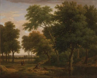 Waldlandschaft mit Figuren, um 1745
