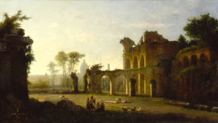 Ansicht des Tempels des Friedens im Forum Romanum, 1864
