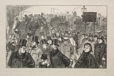 Der lebendige Strom an der London Bridge - Auf der Brücke