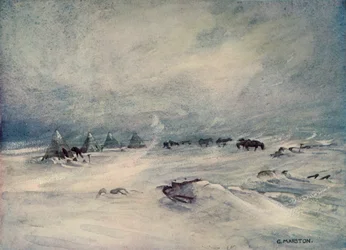 Ein Blizzard an der Barriere, ca. 1908, 1909