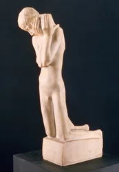 Der Reliquienträger, Skulptur von George Minne, um 1897