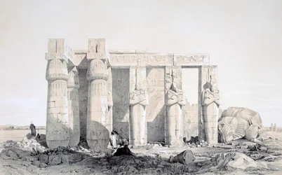 Das Ramseion, Luxor, Ägypten, 19. Jahrhundert