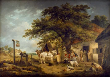 Eine Rast eines Soldaten und seiner Familie, um 1795-1800