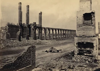 Ruinen des Eisenbahndepots, Charleston, South Carolina