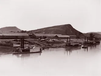 Tennessee River bei Chattanooga, Lookout Mountain Spur, ca. 1864