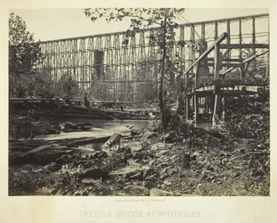 Trestle-Brücke bei Whiteside, 1864