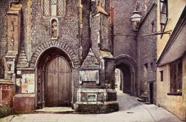 St. John Maddermarket Church Alley (Farblithografie)