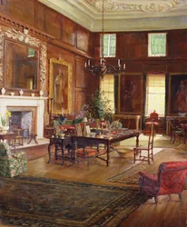 Innenraum des Staatszimmers, Gouverneurshaus, Royal Hospital, Chelsea, 1922