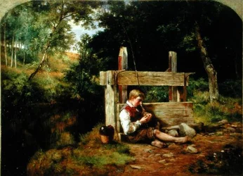 Ein Junge, der seine Angel auswirft