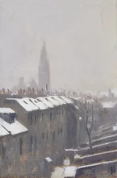 Duke Street im Schnee, Edinburgh, 1870