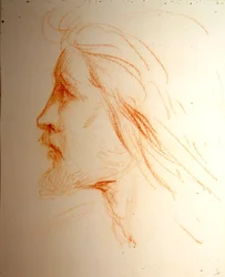 Porträtstudie von Samuel Palmer, ca. 1828-29