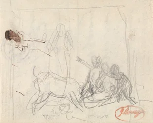 Kinder und eine Ziege