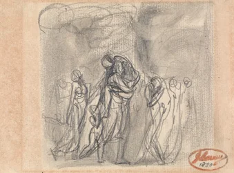 Flüchtende Gruppe von Figuren