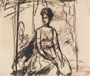 Sitzende Frau, möglicherweise Mrs. Harris