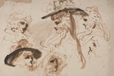 Studien für den Kopf einer Dame (Studien eines Frauenkopfes)