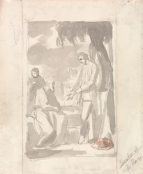 Studie für das Porträt von Major Thomas Pearson und dem Brahmanen