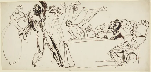 Studie von Banquos Geist aus der Bankettszene in Macbeth