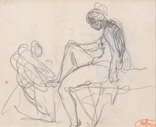 Zwei Figuren: Wahrscheinlich für das Bad der Diana