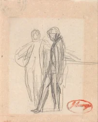 Zwei stehende Figuren