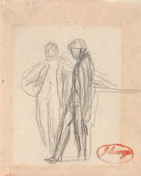Zwei stehende Figuren