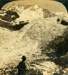 Die Hochstetter-Eisfälle, Neuseeland, ca. 1909