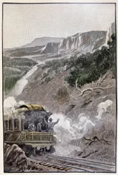 Es war so schön wie der Wyoming Nationalpark (Seite 285) in „Das Testament eines Exzentrikers“ von Jules Verne