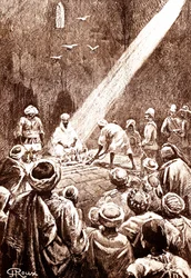 Nubische Wüste. Stamm im Norden des Sudan, 1888