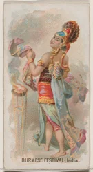 Burmesisches Fest, Indien, aus der Feiertagsserie N80 für Duke-Zigaretten, 1890