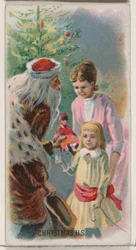 Weihnachten, Vereinigte Staaten, aus der Feiertagsserie N80 für Duke-Zigaretten, 1890
