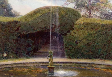 Der dunkle Laubengang in Melbourne Hall, Derbyshire