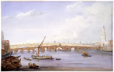 Alte und neue Londoner Brücken, London, 1831